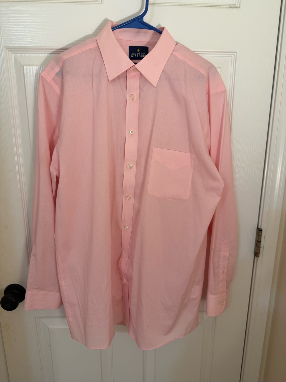 Stafford Light Pink Men's Dress Shirt - Point Collar